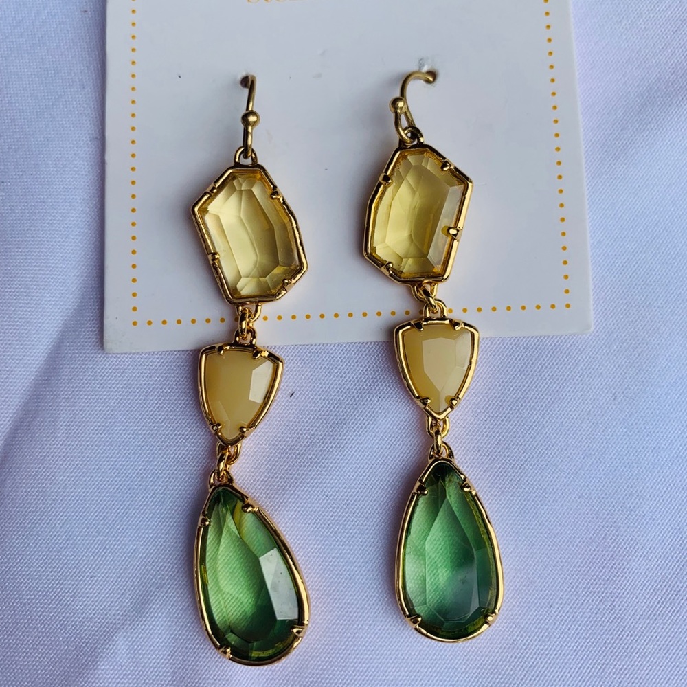 Stella & Dot jeweled drop earrings